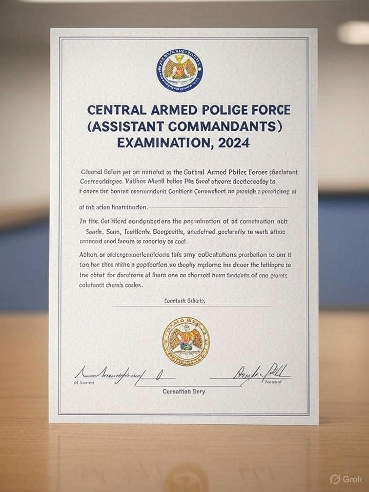 Central Armed Police Forces (Assistant Commandants) Examination 2024 UPSC invites applications for CAPF Assistant Commandant Exam 2024