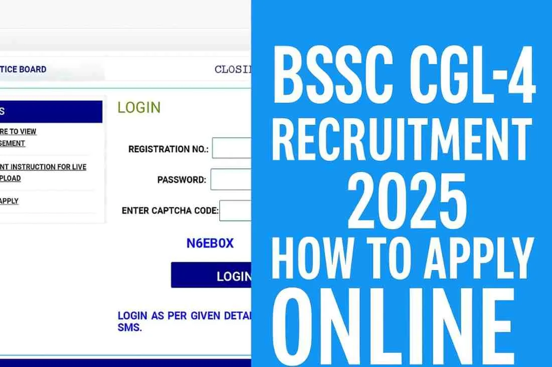 BSSC Gradute Level-4 (CGL-4) Recruitment 2025: 1481 Post apply BSSC Gradute Level-4 (CGL-4) Recruitment 2025