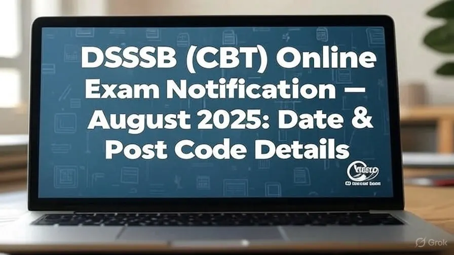 DSSSB (CBT) Online Exam Notification – August 2025: Date & Post Code Details DSSSB Online Exam Schedule 2025 for Various Posts