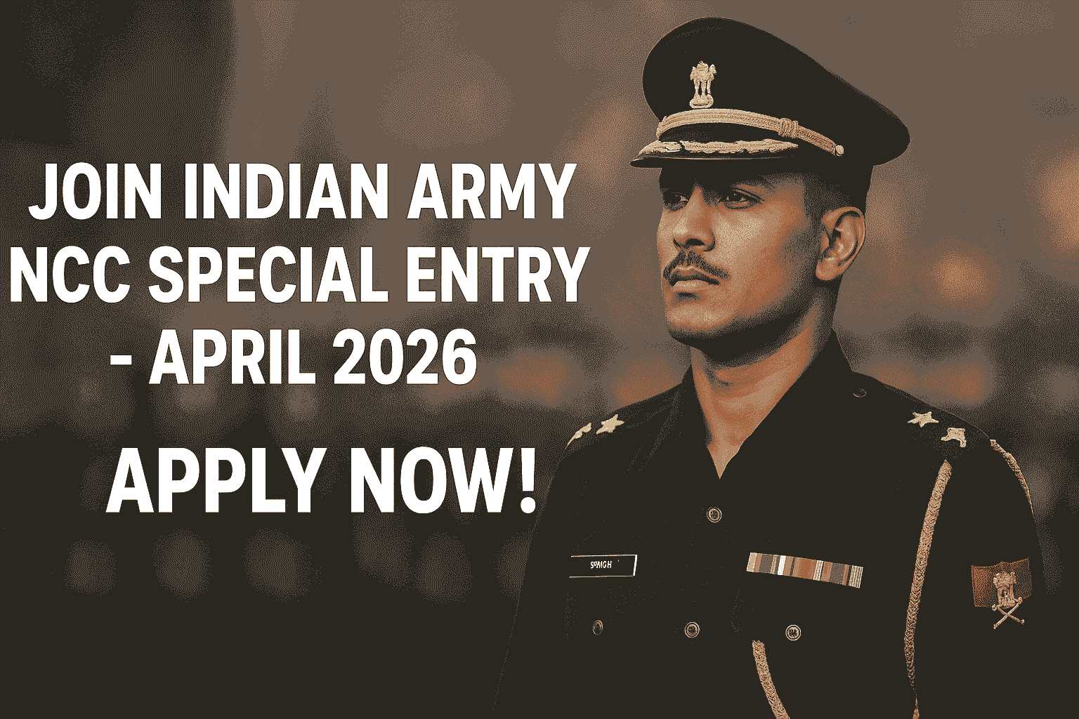 Indian Army NCC 123rd Special Entry Scheme 2026 – Golden Chance for Male and Female Candidates Join Indian Army NCC Special Entry • April 2026 – Apply Now!