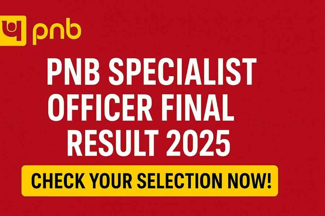 PNB SO Final Result 2025 Out – Download Merit List PDF PNB SO Final Result 2025