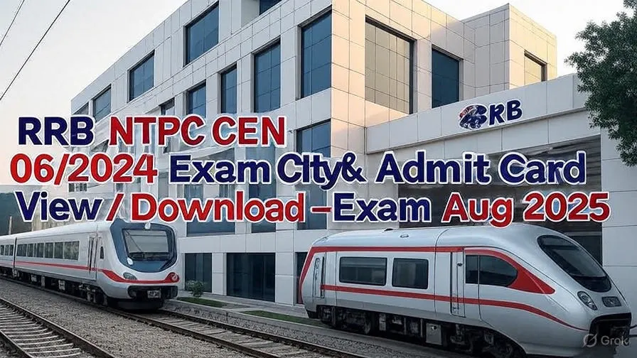 RRB NTPC CEN 06/2024 Admit Card Out – Download Now RRB NTPC UG Notification CEN‑06/2024