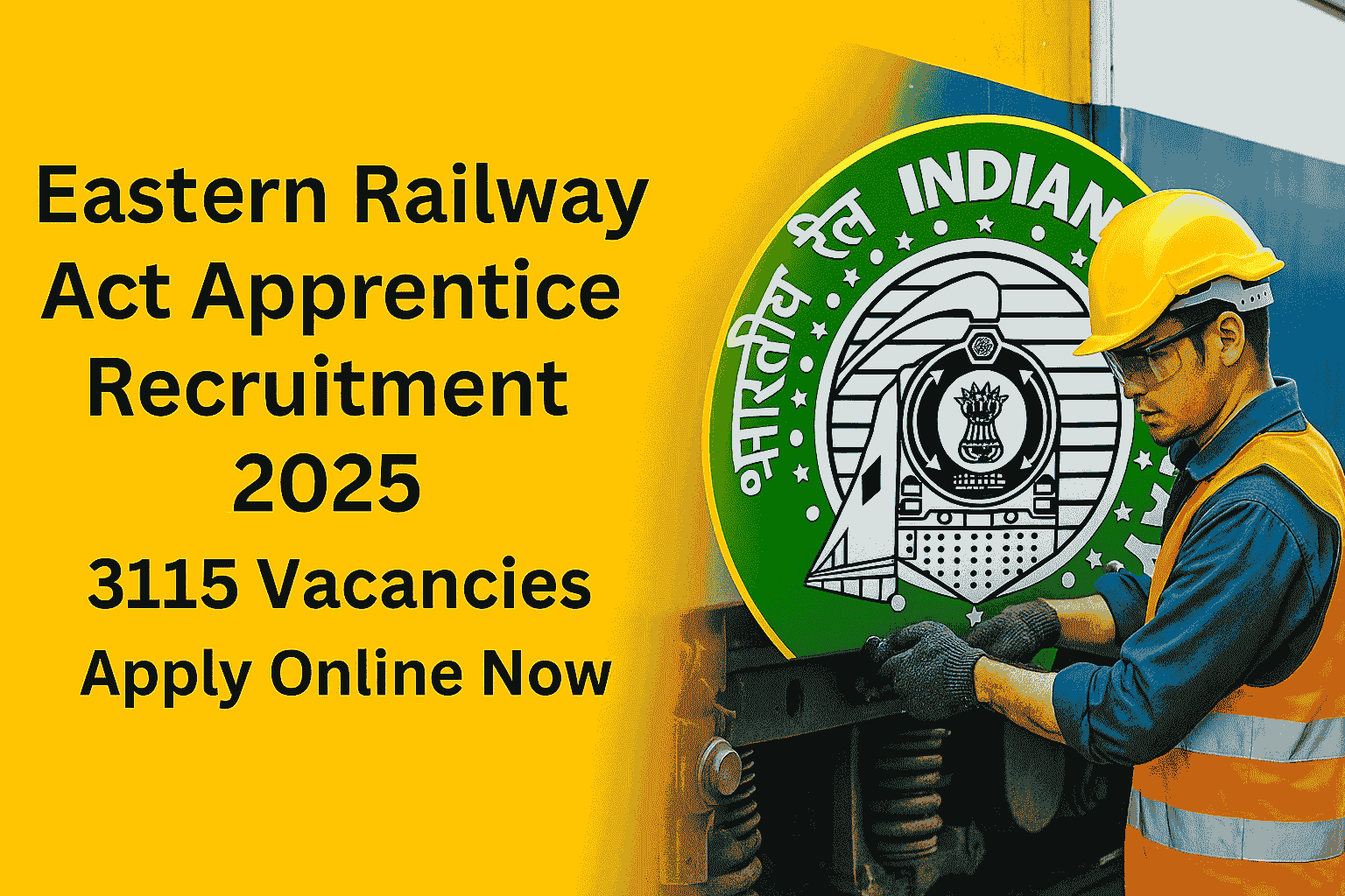 Eastern Railway Apprentice 2025 – Apply Online for 3115 Posts | ITI Govt Jobs RRC Eastern Railway Apprentice Recruitment 2025 Notification