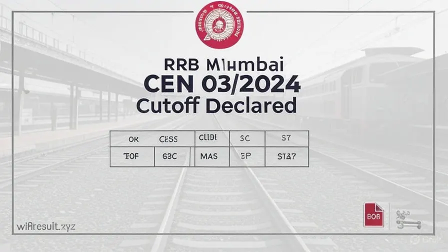 RRB Mumbai CEN 03/2024 Cutoff RRB Mumbai CEN 032024 Cutoff