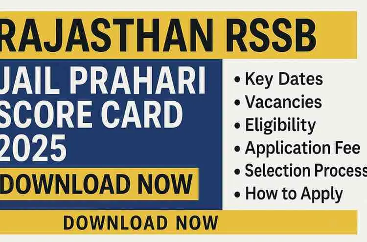 Rajasthan Jail Prahari 2025 Score Card Out – Complete Guide from Apply to Result Rajasthan RSSB Jail Prahari Score Card 2025 Banner