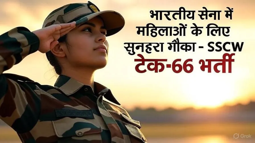 Recruitment of women in Indian Army begins – apply soon भारतीय सेना SSCW‑Tech‑66 महिला कोर्स सूचना बैनर।