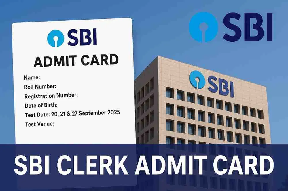 SBI Clerk Admit Card 2025 Out, Pre Exam Date Announced SBI Clerk Admit Card 2025 download