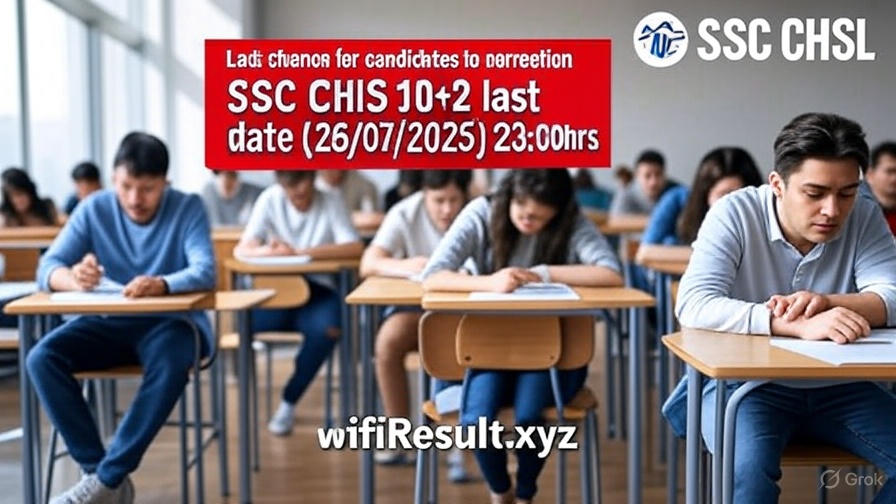 SSC CHSL 2025 Correction Window Date Extended – Apply Correction from 25 July SSC CHSL 2025 Correction Window Notice