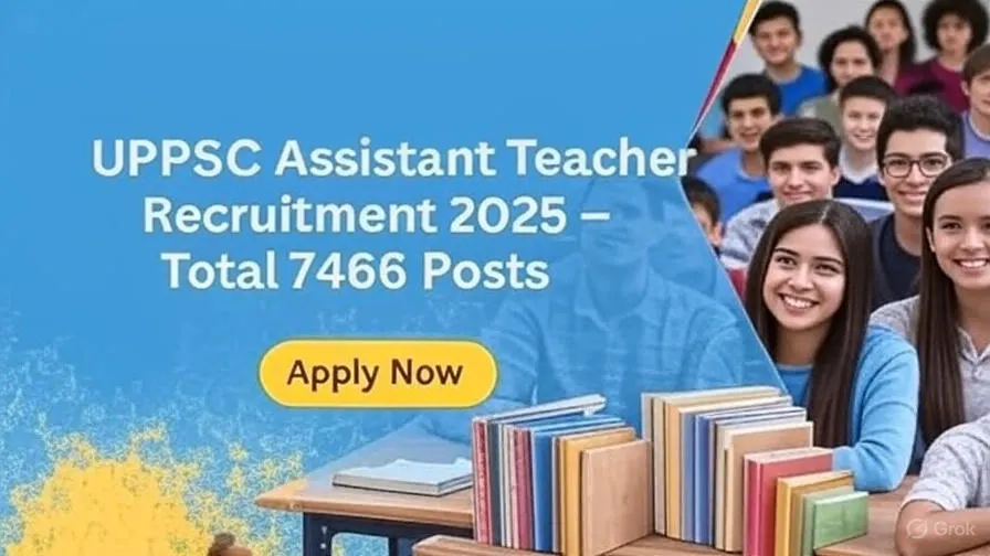 UPPSC ASSISTANT TEACHER (TRAINED GRADUATE GRADE) EXAMINATION 2025-for apply 7466 post UPPSC Assistant Teacher 2025 Notification