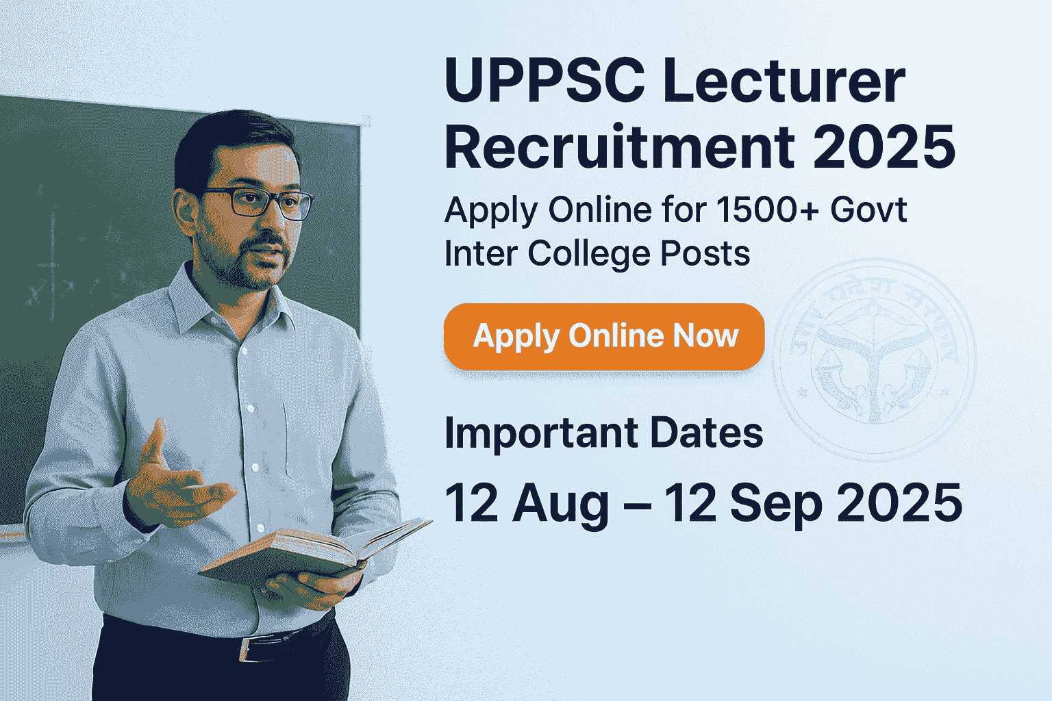 UPPSC Lecturer Recruitment 2025 Apply Online Image