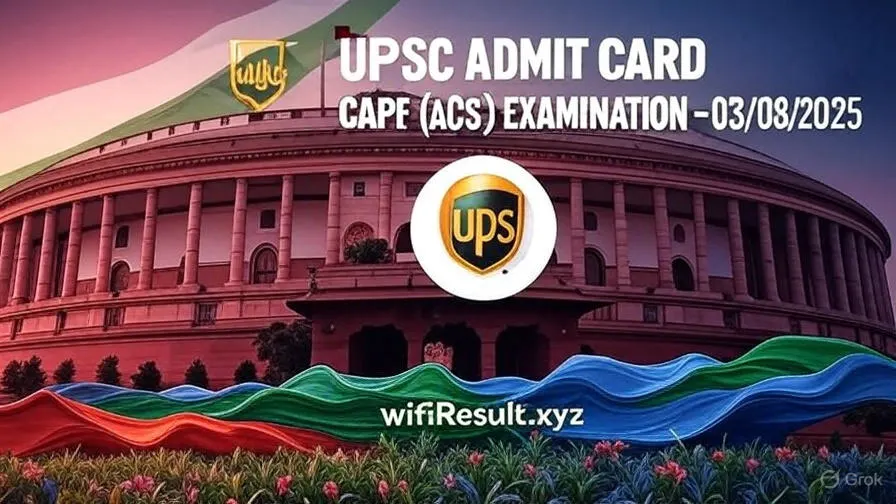 UPSC ADMIT CARD CAPF (ACs) EXAMINATION – 2025 UPSC ADMIT CARD CAPF (ACs) EXAMINATION