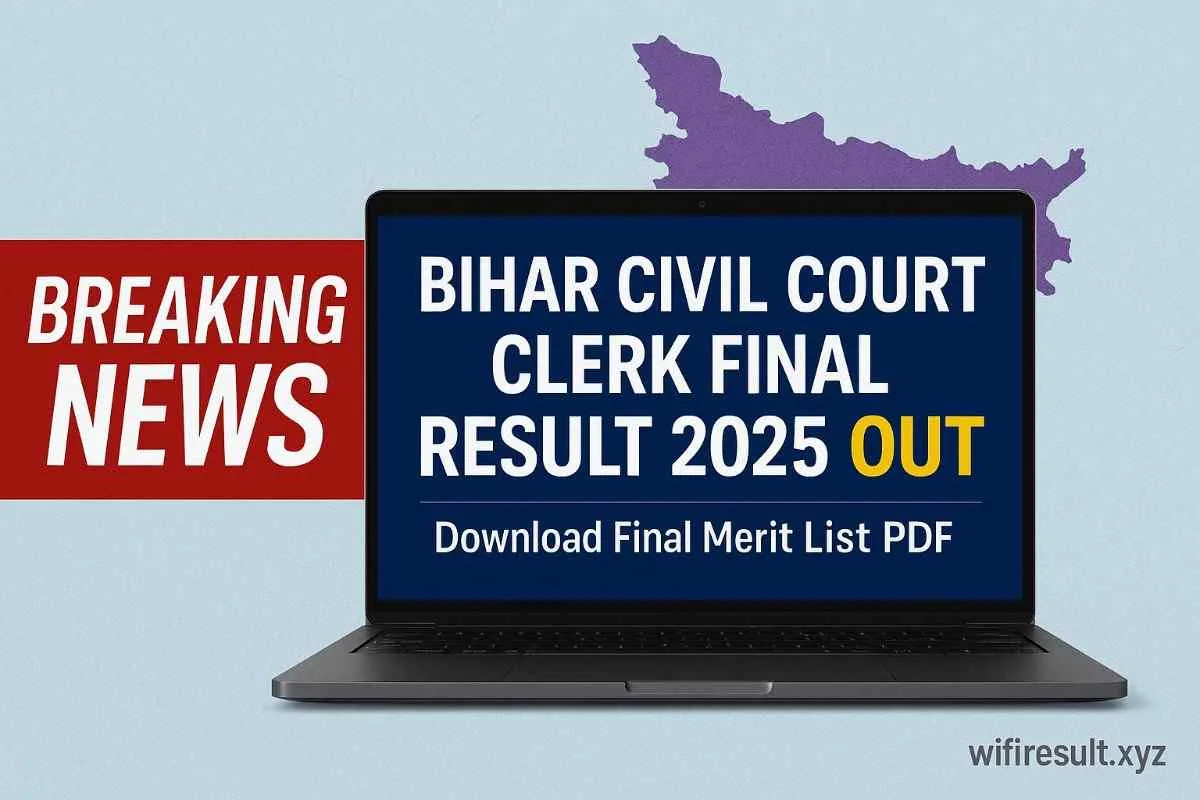 Bihar Civil Court UDC Clerk Final Result 2025 OUT – Download Final Merit List PDF