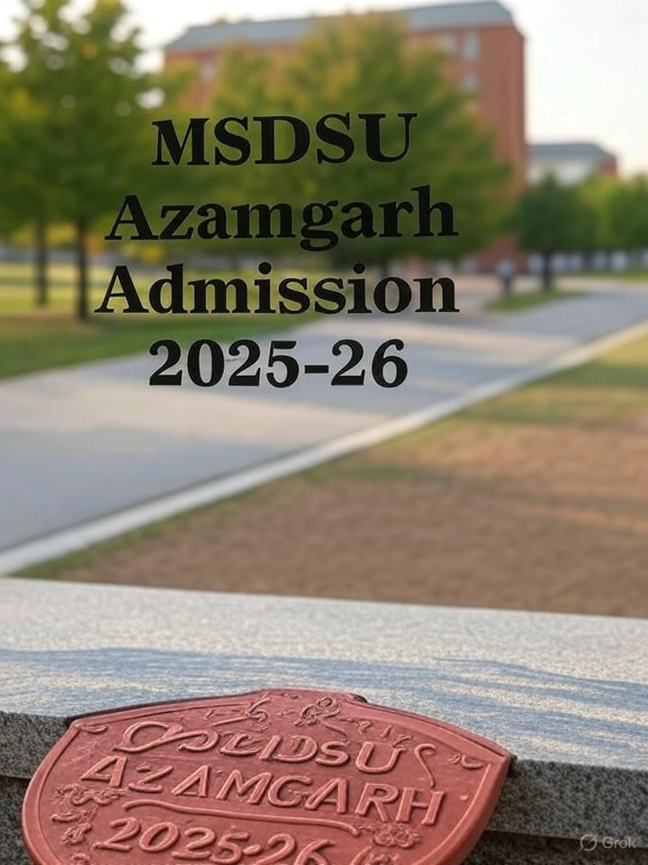 MSDSU Azamgarh Admission 2025-26 MSDSU Azamgarh Logo / Admission Banner