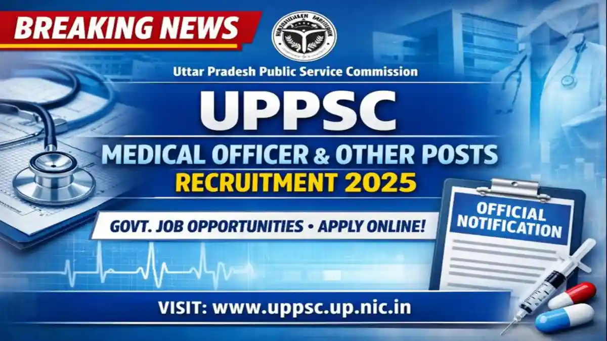 UPPSC Medical Officer Recruitment 2025 Notification and Application Details