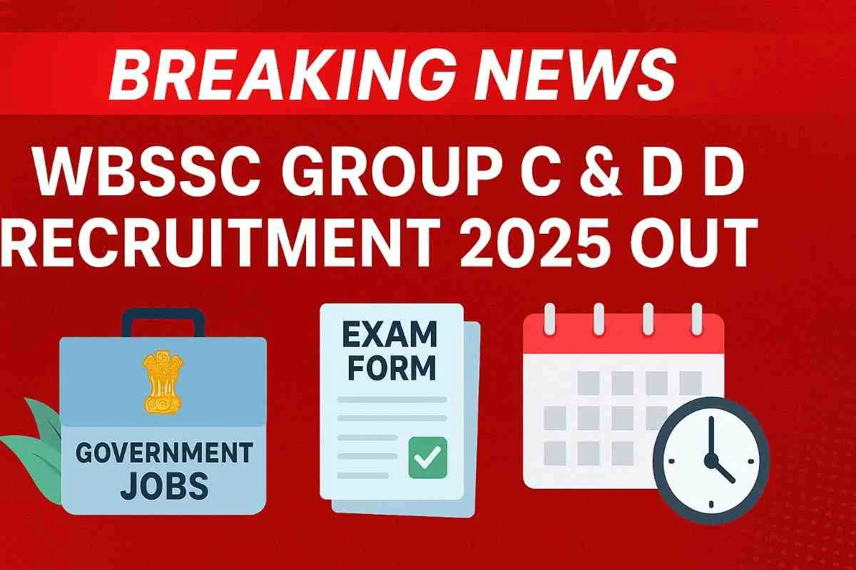 WBSSC Group C and D Recruitment 2025 Notification OUT — Apply Online