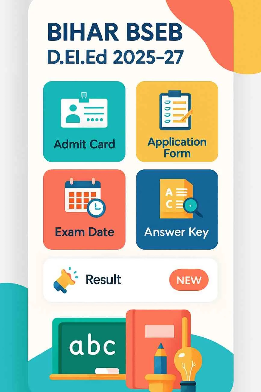 BSEB D.El.Ed 2025-26 Latest Updates | Admit Card, Exam, Result & Apply Online